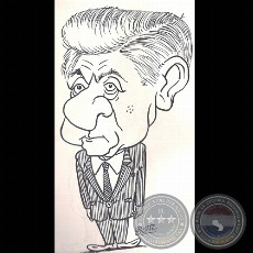 AUGUSTO ROA BASTOS - Caricatura de Botti - Año 1992
